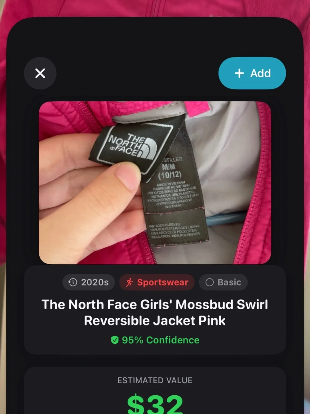 The North Face Hot Pink Quilted & Fleece Jacket - Girls